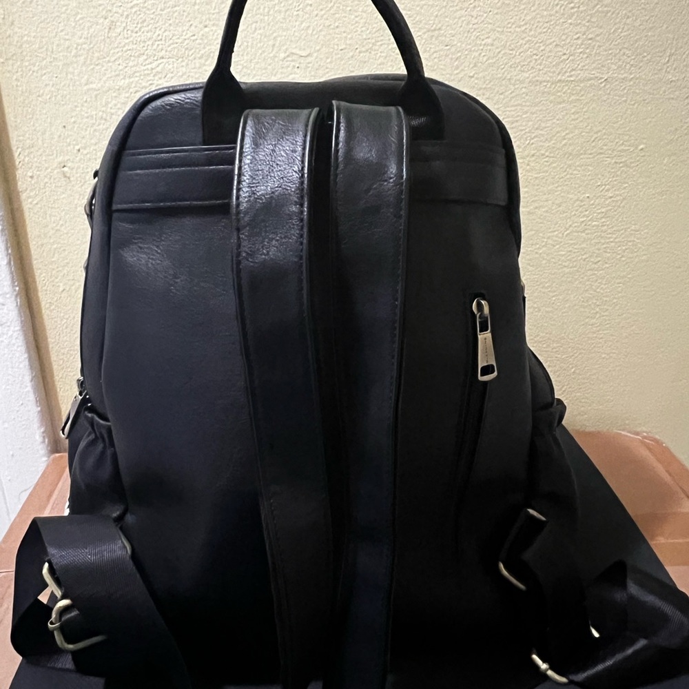 Missnine Black Backpack With Patterned Strap (Pre… - image 2